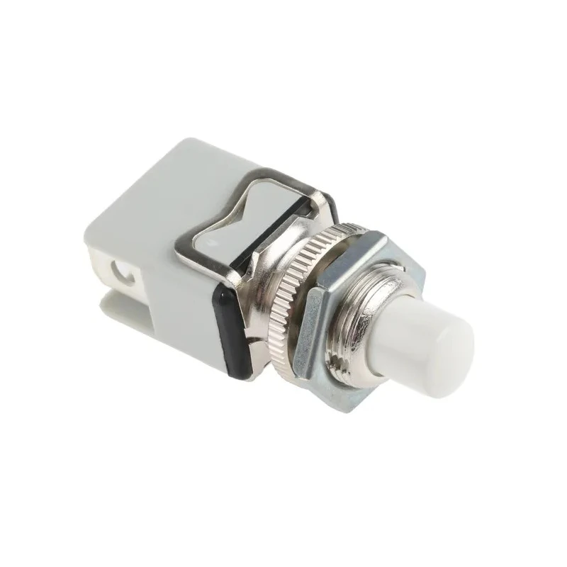 APEM 1200 Series White Momentary Panel Push Button Switch, 12.2 mm Cutout, SPST, 24 V dc 250 V ac 1213C WHITE