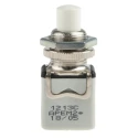 APEM 1200 Series White Momentary Panel Push Button Switch, 12.2 mm Cutout, SPST, 24 V dc 250 V ac 1213C WHITE
