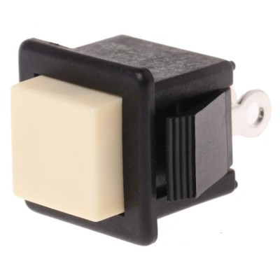 APEM 1400N Series Push Button Switch Momentary Panel Mount SPDT 16.5 mm Cutout 12 V dc 1415NC WHITE