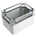 Fibox Piccolo Series Grey Transparent Lid Polycarbonate Enclosure IP67, IP66, IK08 65mm x 110mm x 80mm 