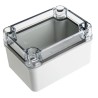 Fibox Piccolo Series Grey Transparent Lid Polycarbonate Enclosure IP67, IP66, IK08 65mm x 110mm x 80mm