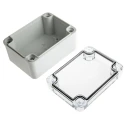 Fibox Piccolo Series Grey Transparent Lid Polycarbonate Enclosure IP67, IP66, IK08 65mm x 110mm x 80mm 