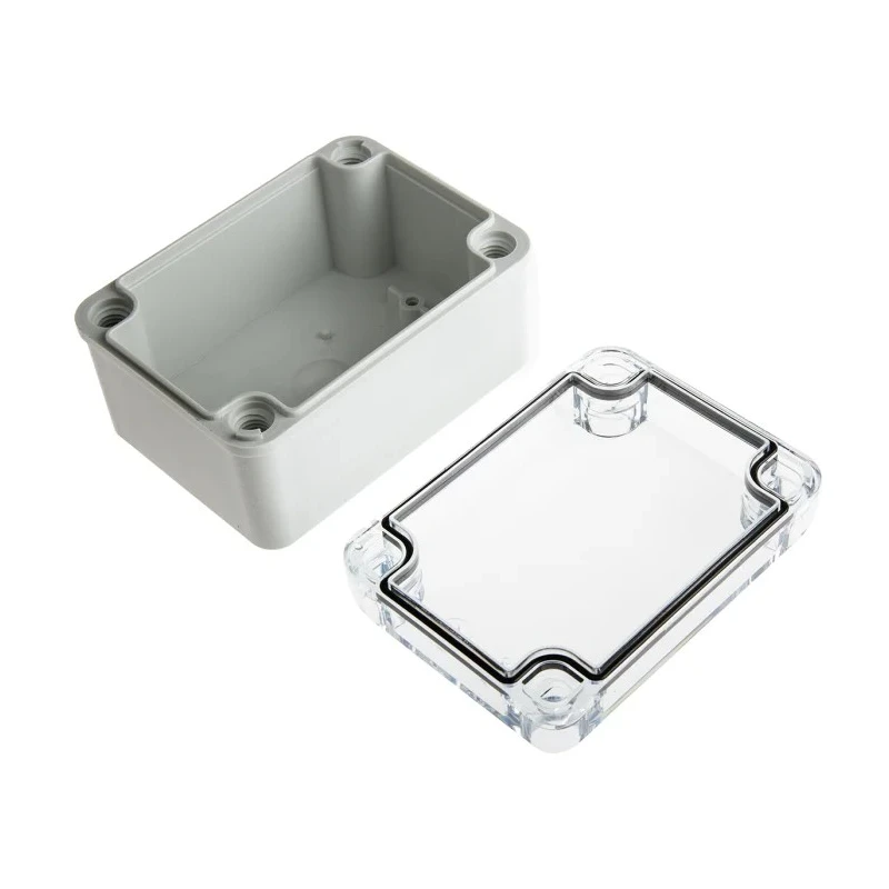 Fibox Piccolo Series Grey Transparent Lid Polycarbonate Enclosure IP67, IP66, IK08 65mm x 110mm x 80mm 