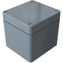 Rose Fibreglass Reinforced Thermoset Polyester Enclosure IP66 Grey Lid Graphite Body 80mm x 75mm x 80mm IP66 IK08 