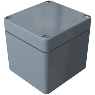 Rose Fibreglass Reinforced Thermoset Polyester Enclosure IP66 Grey Lid Graphite Body 80mm x 75mm x 80mm IP66 IK08 