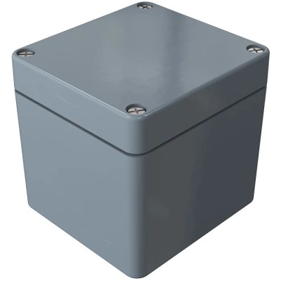Rose Fibreglass Reinforced Thermoset Polyester Enclosure IP66 Grey Lid Graphite Body 80mm x 75mm x 80mm IP66 IK08 
