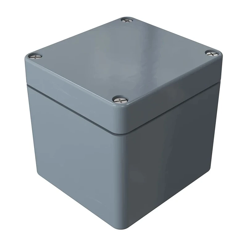 Rose Fibreglass Reinforced Thermoset Polyester Enclosure IP66 Grey Lid Graphite Body 80mm x 75mm x 80mm IP66 IK08 