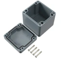 Rose Fibreglass Reinforced Thermoset Polyester Enclosure IP66 Grey Lid Graphite Body 80mm x 75mm x 80mm IP66 IK08 