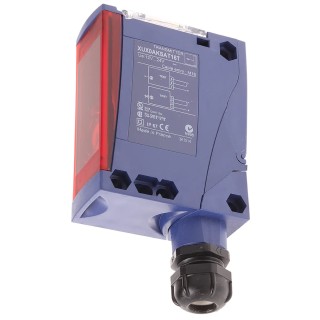 Telemecanique Sensors Through Beam Photoelectric Sensor Block Style Infrared 24V DC 100mA 40 m Detection Range XUX0AKSAT16T