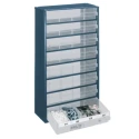 Raaco Steel Drawer Storage Unit 8 Drawers with Polypropylene Transparent Compartments Blue 552 mm x 306 mm x 150 mm 137416