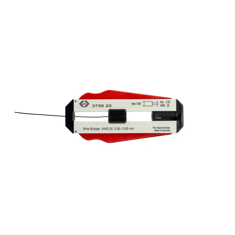 CK Single Core Insulated Wire Stripper 0.25 mm Stripping Range, Stainless Steel, 98mm Overall Length T3756 25