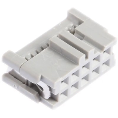 3M 10-Way IDC Connector Female for Cable 2 Row, 1A Current, 2.54mm Pitch, Shrouded, Right Angle 3473-6600