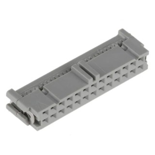 3M 26-Way IDC Connector Female for Cable, 2 Row, 1A Current, 2.54mm Pitch, Right Angle, Gold over Nickel Plating 3399-6600