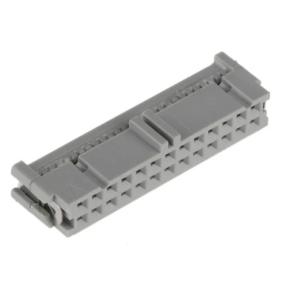 3M 26-Way IDC Connector Female for Cable, 2 Row, 1A Current, 2.54mm Pitch, Right Angle, Gold over Nickel Plating 3399-6600