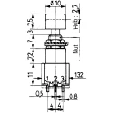 APEM Black Push Button Boot for Use with 13000 Series, 18000, 9000 Push Button Switch U1320