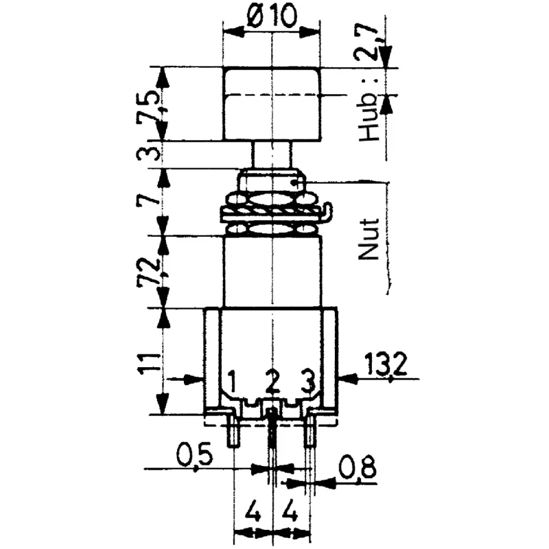 APEM Black Push Button Boot for Use with 13000 Series, 18000, 9000 Push Button Switch U1320