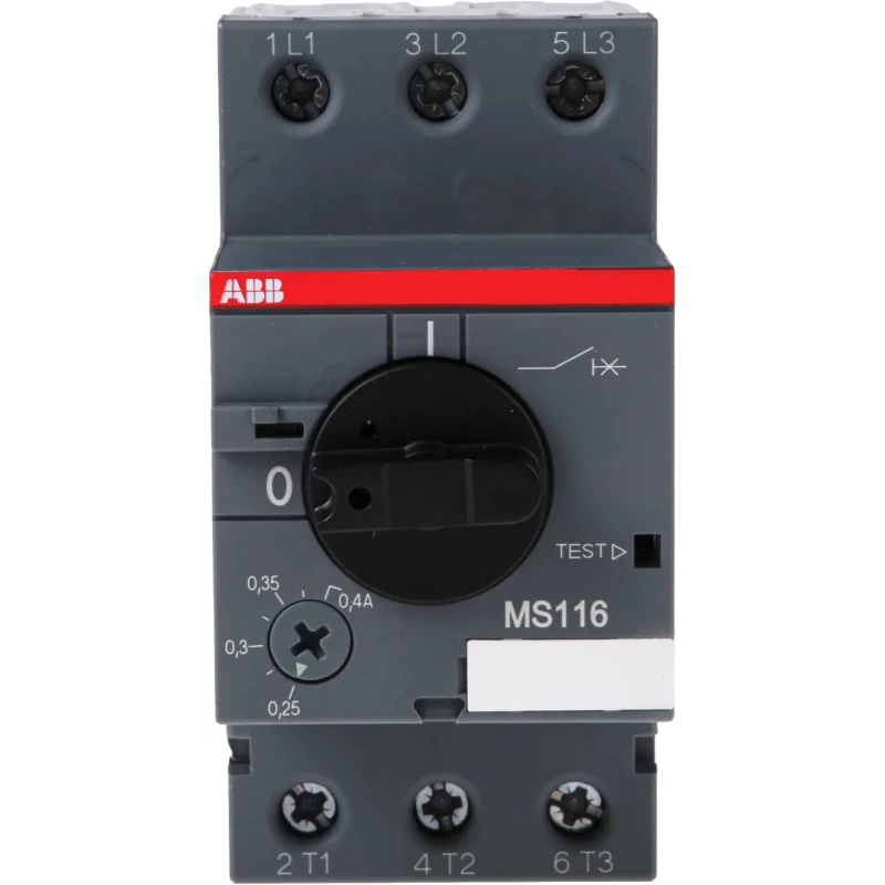 ABB Motor Protection Circuit Breaker MS116 400mA 600V, 3 Poles, IP20, Operating Temperature -25°C to 70°C MS116