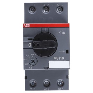 ABB 250mA 3 Pole Motor Protection Circuit Breaker, 690V, IP10/IP20, -25°C to 70°C MS116