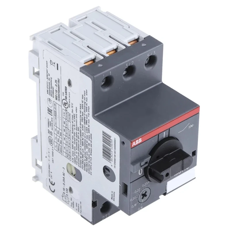 ABB 250mA 3 Pole Motor Protection Circuit Breaker, 690V, IP10/IP20, -25°C to 70°C MS116