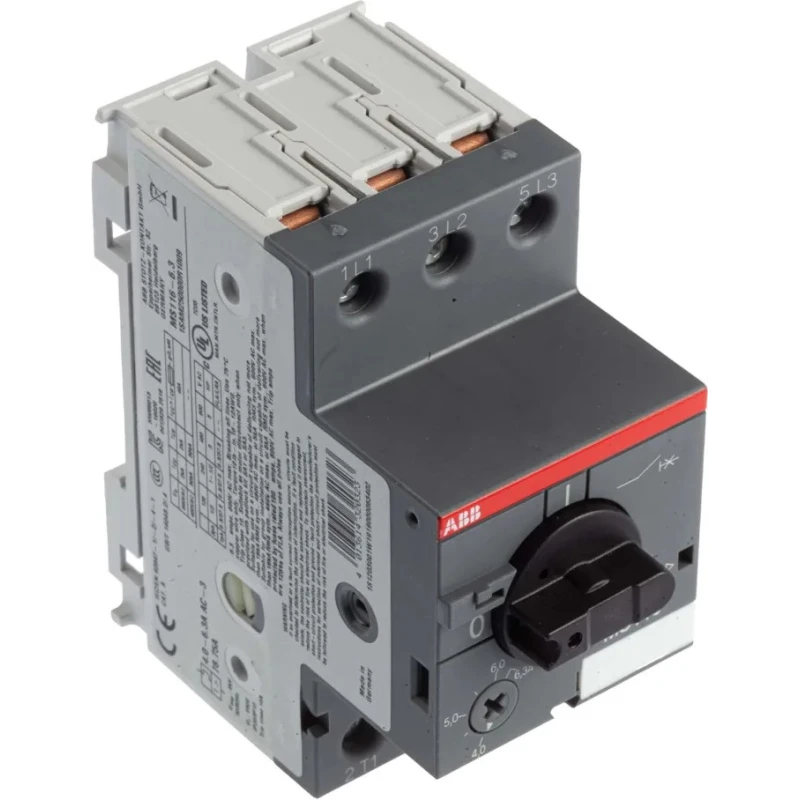 ABB Motor Protection Circuit Breaker MS116 6.3A, 600V, 3 Pole, IP20, -25°C to 70°C MS116
