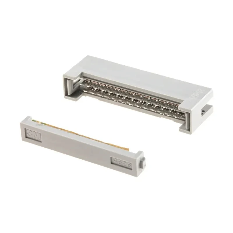 3M 26-Way IDC Connector Male for Cable Mount, Shrouded, 2 Row, 125V, 1A Current, Series 4600, Model 4626-6001