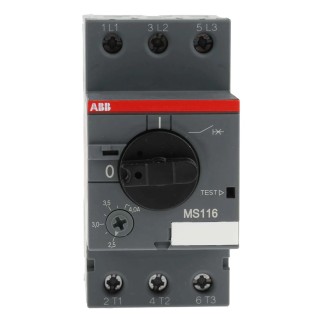 ABB 4A Motor Protection Circuit Breaker MS116 Series 690V, IP10 IP20, -25°C to 55°C MS116