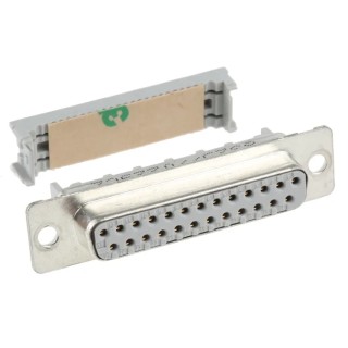 3M 8300 25 Way Right Angle 2.74 mm Pitch Cable D-Sub Connector Female 8325-6009