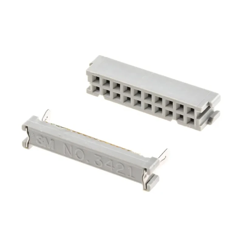 3M 20-Way IDC Connector Female for Cable, 2 Row, 1 A, 1000 V AC, Right Angle, Gold over Nickel Plating 3421-6000