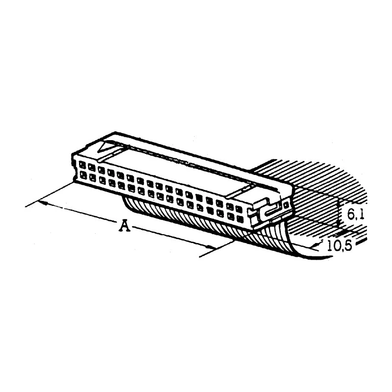 3M 20-Way IDC Connector Female for Cable, 2 Row, 1 A, 1000 V AC, Right Angle, Gold over Nickel Plating 3421-6000