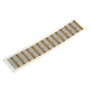 RS PRO Self-Adhesive Aluminium Foil Pre-Printed Adhesive Label 38mm x 15mm Orange Text SERVICED BY 140 Per Pack 445-3638