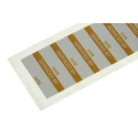RS PRO Self-Adhesive Aluminium Foil Pre-Printed Adhesive Label 38mm x 15mm Orange Text SERVICED BY 140 Per Pack 445-3638