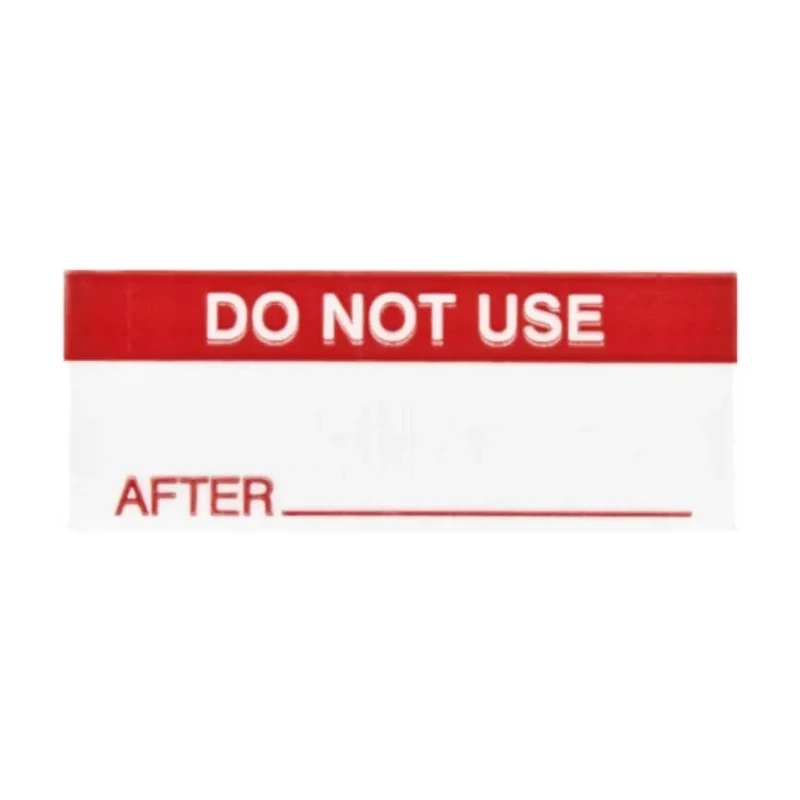 RS PRO Pre-Printed Adhesive Label Red Text on Silver Self-Adhesive Aluminium Foil 38mm x 15mm 140 Per Pack 445-3644