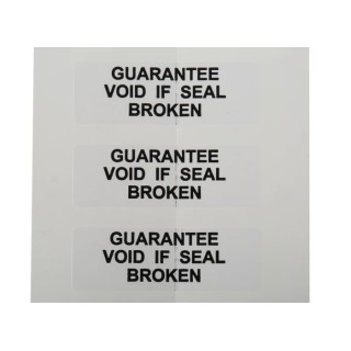 RS PRO Pre-Printed Adhesive Label Guarantee Void If Seal Broken, 38mm x 12.7mm, 180 Per Pack 445-3767