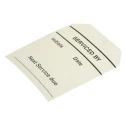 RS Pro Pre-Printed Tie Label with Text "SERVICED BY", White Background, Black Text, 70mm x 60mm, Quantity 50 Per 445-3694