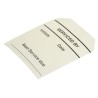 RS Pro Pre-Printed Tie Label with Text "SERVICED BY", White Background, Black Text, 70mm x 60mm, Quantity 50 Per 445-3694