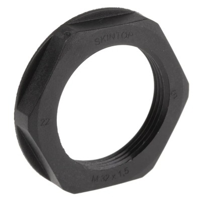 Lapp Black Fibreglass Reinforced Polyamide Cable Gland Locknut M32 Thread IP68 53119140