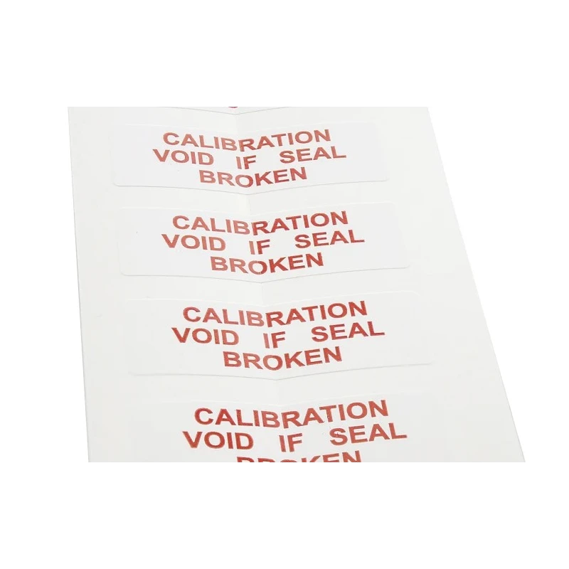RS PRO Adhesive Pre-Printed Adhesive Label Calibration Void If Seal Removed 38mm x 12.7mm 180 Per Pack 445-3773