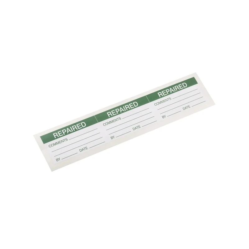 RS PRO Adhesive Pre-Printed Adhesive Label Repaired Vinyl 70mm x 38mm 30 Per Pack 445-4057