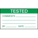 RS PRO Pre-Printed Adhesive Label Self-Adhesive Vinyl 70mm x 38mm Green Text Tested 445-4079
