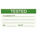 RS PRO Pre-Printed Adhesive Label Self-Adhesive Vinyl 70mm x 38mm Green Text Tested 445-4079