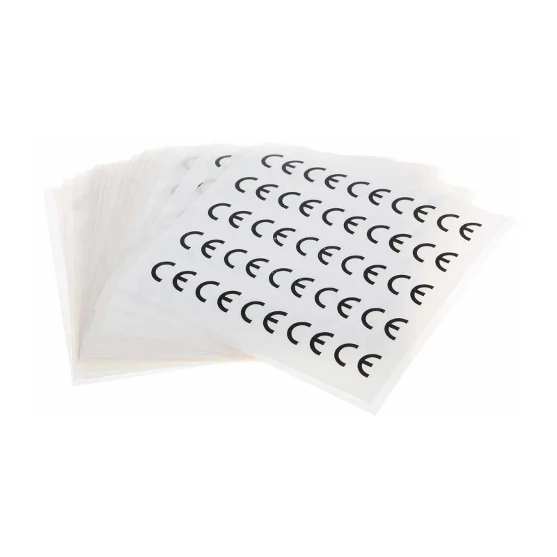 RS PRO Pre-Printed Self-Adhesive Vinyl Label CE Black on White 19.05x19.05 mm 500 Per Pack 445-4136