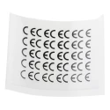 RS PRO Self-Adhesive Pre-Printed Vinyl Label 6.35x6.35 mm Black Text on White CE 500 Per Pack 445-4114