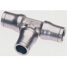 Legris Pneumatic Equal Tee Push-in Fitting Nickel Plated Brass 4 mm LF3600