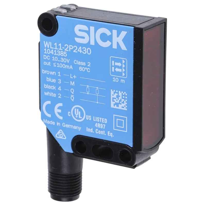 SICK Retroreflective Photoelectric Sensor Block Sensor 150 mm to 10 m Detection Range PNP Output IP66 IP67 IP69K WL11-2P2430