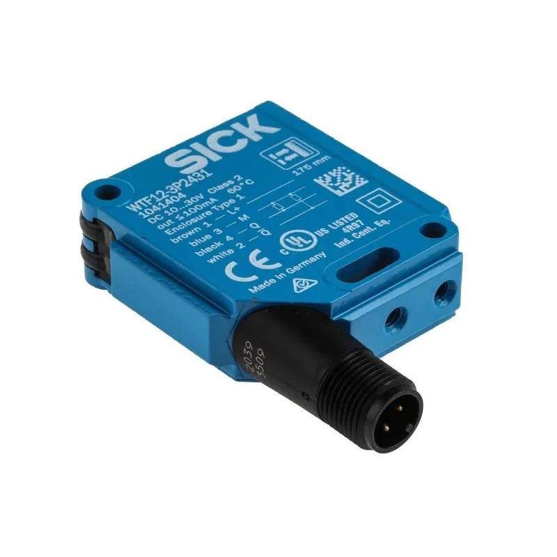 SICK Diffuse Photoelectric Sensor Block Style, Panel Mount, LED Light Source, 30V DC, PNP Output, IP66 IP67 WTF12-3P2431