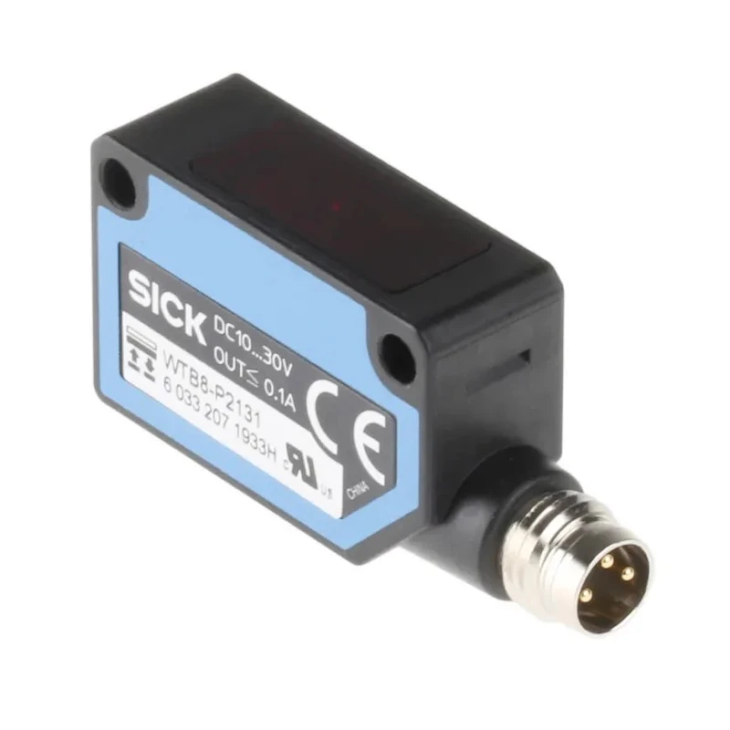 SICK Background Suppression Photoelectric Sensor, Block Sensor, 30 mm to 300 mm Detection Range, PNP Output, IP67 WTB8-P2131
