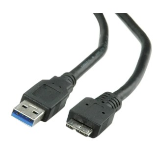 Roline USB Cable Male USB Type A to Male USB 3.0 Micro USB Type B Black 800mm 11.02.8873-10