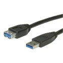 Roline USB 3.0 Female USB Type A to Female USB Type A Extension Cable Black 800 mm 11.02.8977-50