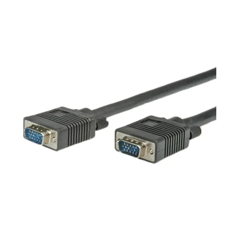 Roline Male VGA to Male VGA Cable 15m Black Polyvinyl Chloride Jacket 300V 11.04.5215-2