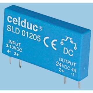 Celduc SLD0x205 Series Solid State Relay PCB Mount 4 A Load 32 V Load 10V dc Control SLD0x205